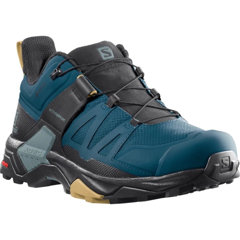 Blue / Black Salomon X Ultra 4 GTX Men's Hiking Shoes | PH 02479F